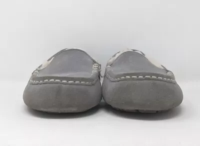 UGG Women's Ansley Slipper Gray Suede Fur Lined Slip On Size 10 US Style 1106878 • $18