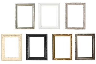 Ornate Shabby Chic Photo Frame Picture FramePhoto Frames WhiteGold A4A3A2A1 • £6.88