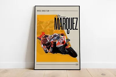 Marc Marquez Poster For Sports Fan Wall Art For Racing Fans Modern Sport24''x36  • $19.99