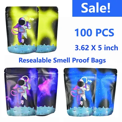 100PCs Resealable Mylar Foil Bags Zip Lock  Food Storage Bags • $13.99