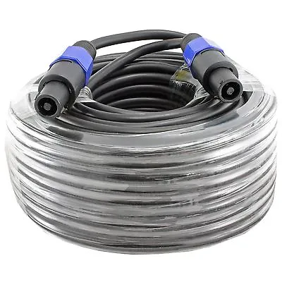 100' FT Foot 12 Awg GA Gauge SPEAKON COMPATIBLE SPEAKER TO CABLE CORD PA DJ PRO • $56.60