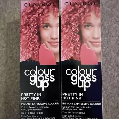 2x Clairol Colour Gloss Up Instant Hair Colour Pretty In Pink - (2xPacks) - New • £9.99