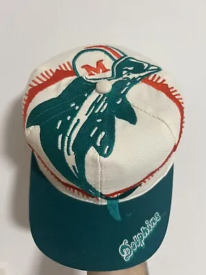 Vintage Snapback 90s Big Logo The Game Miami Dolphins • $625