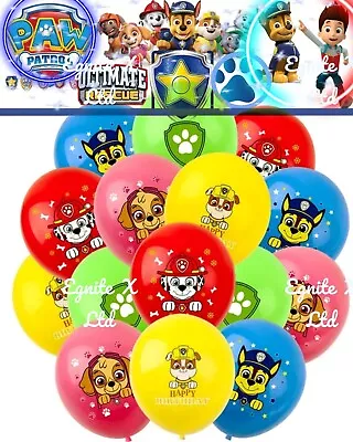 PAW PATROL Party Latex Balloons Birthday Cartoon Decorations Children Kids Set • £9.95