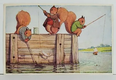 Margaret Tempest FISHING Medici Society C1940s Postcard O13 • $8.95