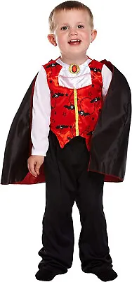 Halloween Dracula Vampire Toddler Fancy Dress Costume Age Size 3-4 Years Old • £6.99