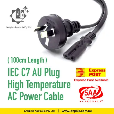 SAA Certified Plug 2 Pin Core Figure 8 AC Power IEC-C7 Cord Cable Lead Notebook • $12.95