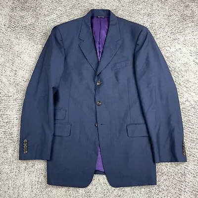 Paul Smith Jacket 40R Wool Mohair Blend Suit The Byard Made In Italy Blue GUC • $58.89