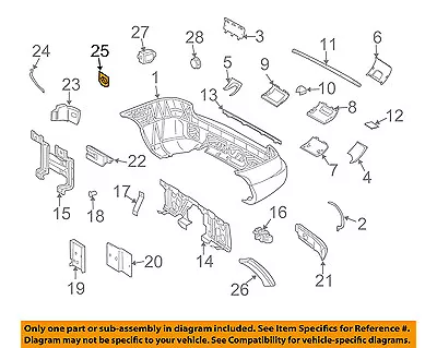 MERCEDES OEM 00-03 ML55 AMG Rear Bumper-Energy Absorber Plate 1638850611 • $8.78