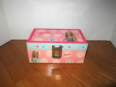 Vintage Mattel 2001 Barbie Pink Jewelry Box 7.5  X 3.3  • $12