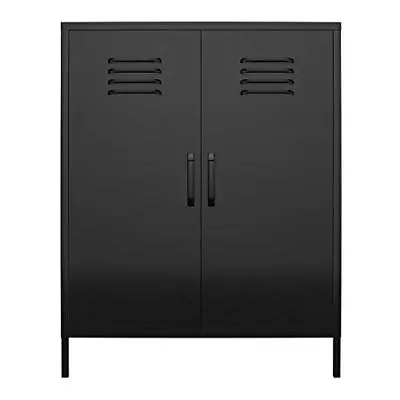 RealRooms Shadwick 2 Door Metal Locker Storage Cabinet Multiple Colors • $199.99