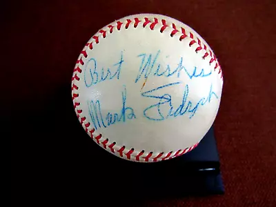 Mark Fidrych Best Wishes Det Tigers Signed Auto Wilson Tigers Logo Baseball Jsa  • $249.99