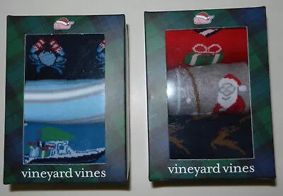 Nwt Mens 3-pack Vineyard Vines Holiday Socks Choice • $32.50