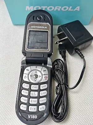 Full Working Motorola V180  Black Unlocked 2G Networks Vintage Mobile Phone • $47