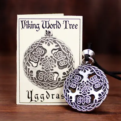 Pewter Yggdrasil Tree Of Life Pendant - Norse Viking Asatru Knot Work Jewelry • $19.99