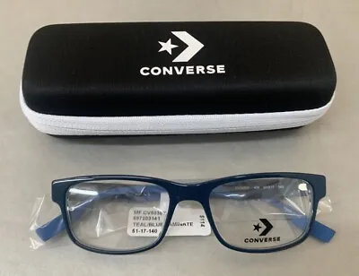 Converse Kids CV5030YG Teal/Blue Laminate Rectangular Full Rim Glasses 51-17-140 • $59.99