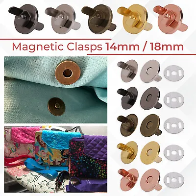 Magnetic Snap Clasp Fastener Closures For Leather Craft Dresses Clothing 14/18mm • £10.69