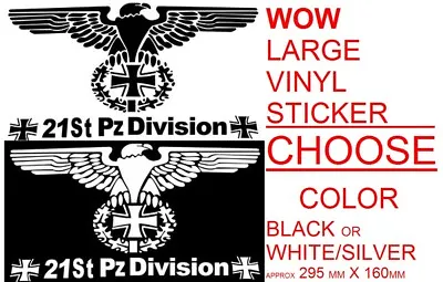 Big Vinyl Sticker German Army Emblem Rebel Hilux Honda Toyota Mazda Vw Mitsubish • $12.17