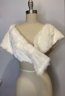 Unique Vintage X Barbie Mattel Faux Fur Stole White Retro XL 1XL 2XL • $65