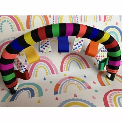 Rainbow Bumper Bar Cover + Taggies To Fit Bugaboo Donkey Cameleon ICandy Peach • £7.50