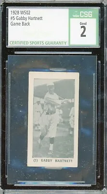 1928 W502 #5 Gabby Hartnett Cubs NICE!! HOF CSG 2 !! • $149.99