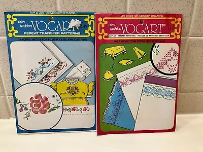 2 Vintage Uncut VOGART Repeat Transfer Patterns Embroidery/Painting #147 #712 • $5