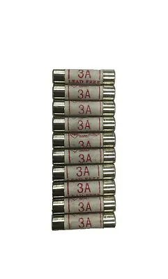 3 Amp Fuses Household Plug Fuses Cartridge 10 Pack • £3.20