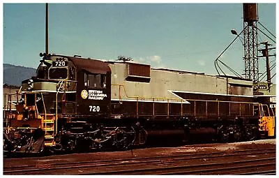 British Columbia Railways #720 Train North Vancouver Yards Mary Jaynes Postcard • $3.99