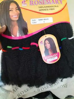 Afro Kinky Bulk Synthetic Rosemary 100% Kanekalon Fiber Hair Extension • £5