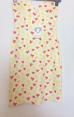 BNWT Oh My Love Strapless Fruit Design Dress Size M • £8.95