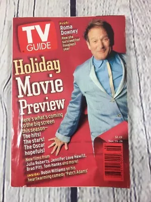 Vtg TV Guide 1998 November 14-20 - Holiday Movie Preview Robin Williams On Cover • $9.09