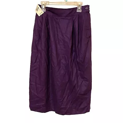 NWT Women’s George Georgiou Purple Skirt 100% Silk Size 10 • $31.99