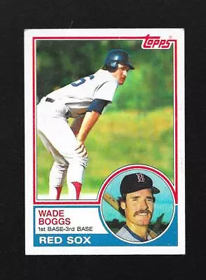 1983 Topps Wade Boggs Baseball Rookie Card #498 Boston Red Sox HOF • $9.99