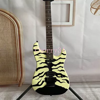 Cream Yellow Black GL-200MT Electric Guitar Black Hardware FR Bridge SH Pickups • $269