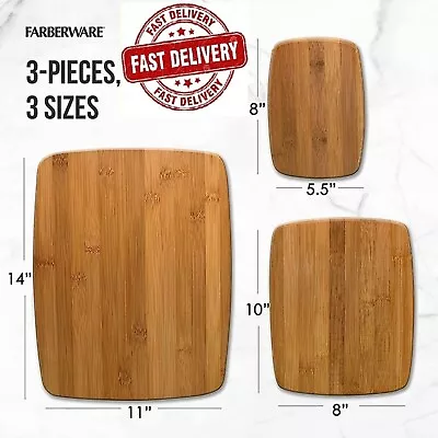 Wood Cutting Boards For Kitchen - Bamboo Cutting Board Set Chopping Board Set • $18.49