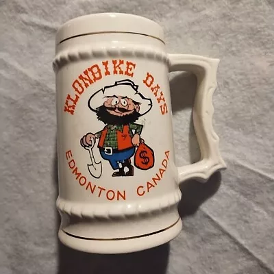 Klondike Days Edmonton Alberta Canada Vintage Mug 6  Clear Glass Drink Beer Cup • $39.99