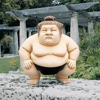 23  Japanese Sumo Wrestler Sculptural Far East Asian Statue Home Garden Decor • $169.11