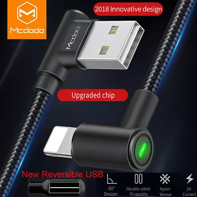Mcdodo 90 Degree Elbow USB Charger Cable Fast Charging For IPhone 12 11 XR Xs 8+ • $10.99