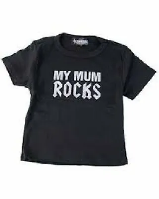 Darkside 6-12 Months MUM ROCKS Black 100% Cotton T-shirt BNWT Stock Clearance  • £5.99