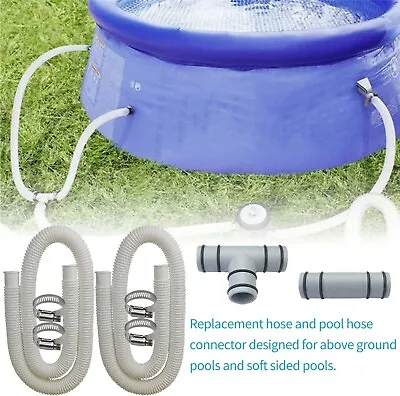 DAILJMON Swimming Pool Hose Replacement Hoses/Pipe Vacuum Filter Pump Clamps UK • £12.99