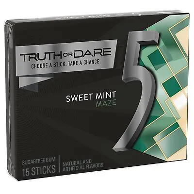 5 Gum Sweet Mint Sugarfree Gum 15 Piece (10 Packs) • $18.99