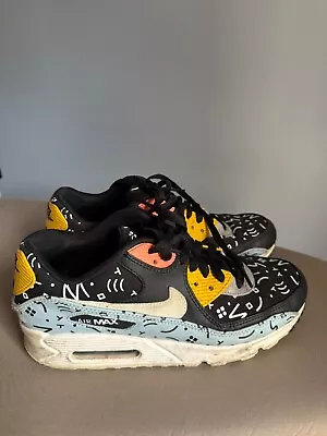 NIKE AIR MAX 90 Premium Random Scribbles Pack Mens Shoes Size US 8 - GOOD COND • $30