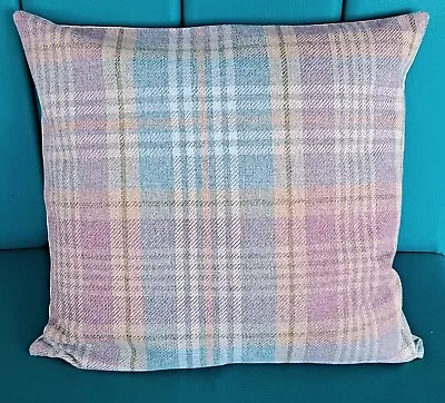 Next Tartan Stirling Check Cushion Cover Teal+Mauve Handmade 20  X 20  • £8.99