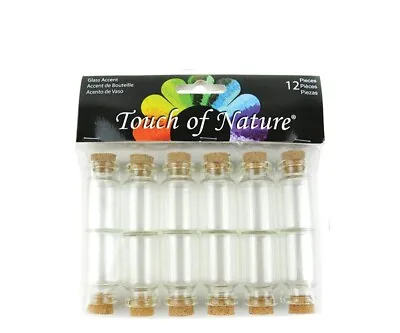 1  Miniature Glass Vials With Cork 12 Piece ~ Mini Glass Bottles • $4.99