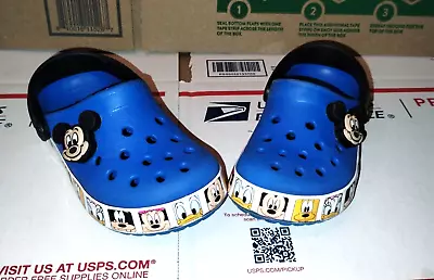 Crocs Disney Mickey & Friends Youth C8 Blue Slip On Shoe. • $24.99