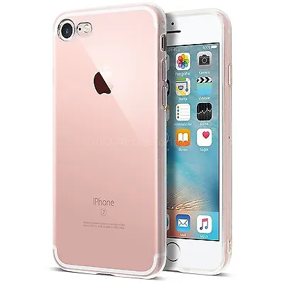 Clear Gel Case And Glass Screen Protector Ultra Slim For New Apple IPhone 7 • £2.79