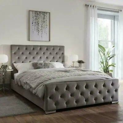 £389 • Buy IBEX PLUSH VELVET  Upholstered Bed Frame , MADE IN UK