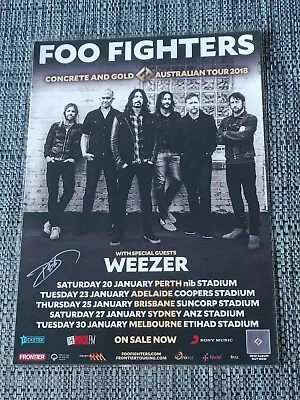 FOO FIGHTERS - 2018 Australia Tour SIGNED AUTOGRAPHED Poster - DAVE GROHL. • $27.95