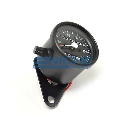 Mini Speedo Black Motorcycle Mechanical 140MPH Speedometer Gauge 2:1 • $80.60