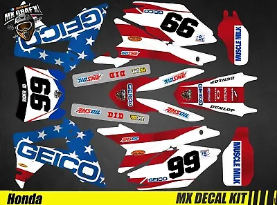 Kit Deco Motorcycle For / MX Decal Kit For Honda Crf - MX Of Nation US • $132.98